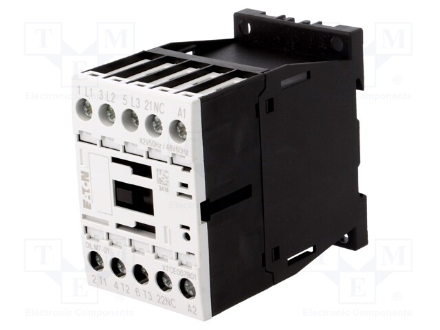 Contactor: 3-pole; Auxiliary contacts: NC; 42VAC; 7A; NO x3; 690V