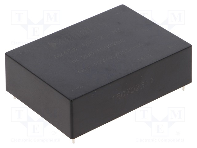 Converter: DC/DC; 40W; Uin: 200÷1200V; 12VDC; Iout: 3.33A; 3,5"x2,5"