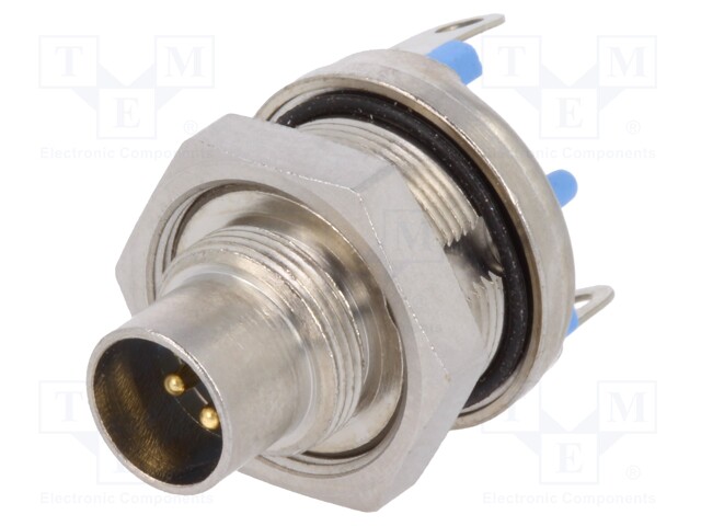 Connector: circular; socket; male; PIN: 5; gold-plated; 3A; IP65