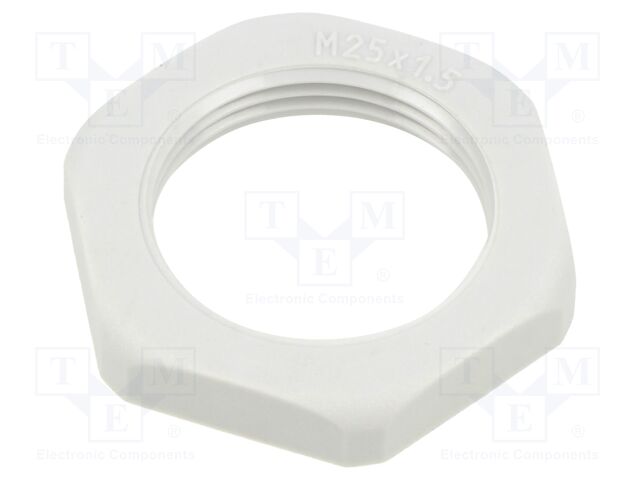 Nut; M25; PA; Thread: metric; Pitch: 1.5; for cable glands
