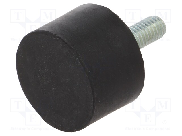 Vibroisolation foot; Ø: 25mm; H: 17mm; Shore hardness: 40±5; 282N