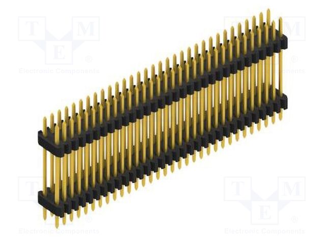 Connector: pin strips; pin header; male; PIN: 64; 1.27mm; THT; 2x32