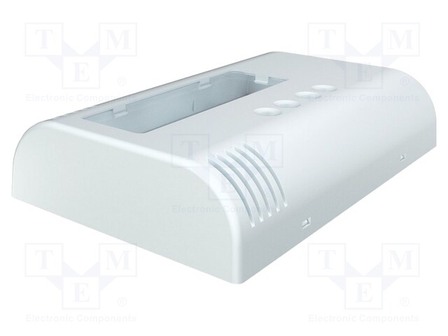 Enclosure: wall mounting; X: 80mm; Y: 120mm; Z: 25mm; ABS; white