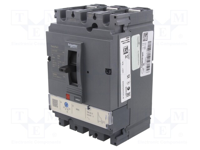 Power breaker; Poles: 3; for DIN rail mounting; 63A; IP40
