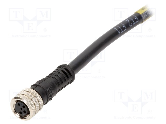 Connector: M8; female; PIN: 4; straight; with lead; plug; 3A; 60V