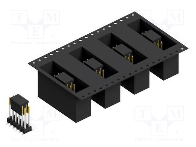 Connector: pin strips; pin header; male; PIN: 12; 2.54mm; SMT; 2x6