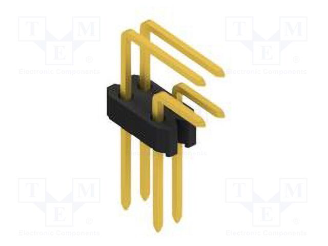 Connector: pin strips; pin header; male; PIN: 4; 1.27mm; THT; 2x2