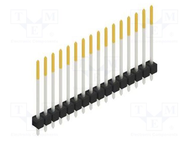 Connector: pin strips; pin header; male; PIN: 16; 2.54mm; THT; 1x16