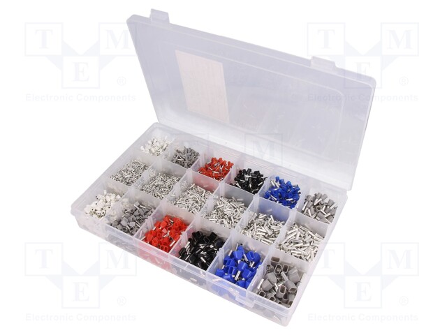 Kit: bootlace ferrules; insulated,non-insulated; 8190pcs.