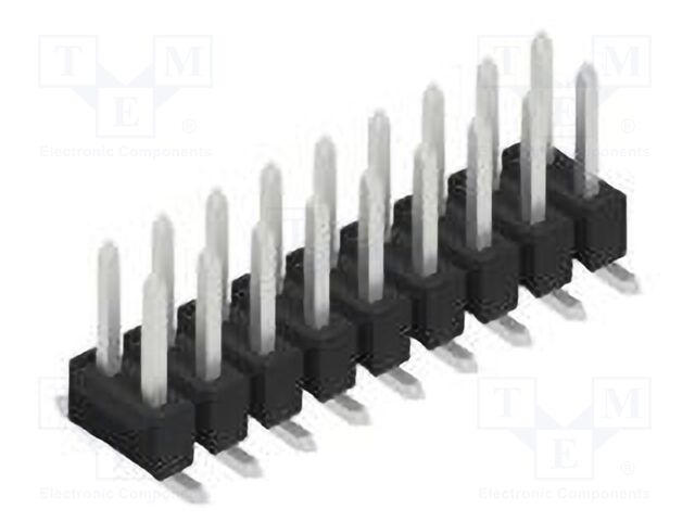 Connector: pin strips; pin header; male; PIN: 18; 2.54mm; SMT; 2x9