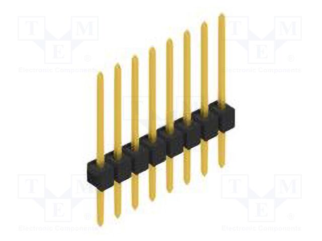 Connector: pin strips; pin header; male; PIN: 8; 2.54mm; THT; 1x8