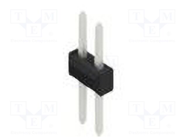 Connector: pin strips; pin header; male; PIN: 2; 2.54mm; THT; 2x1