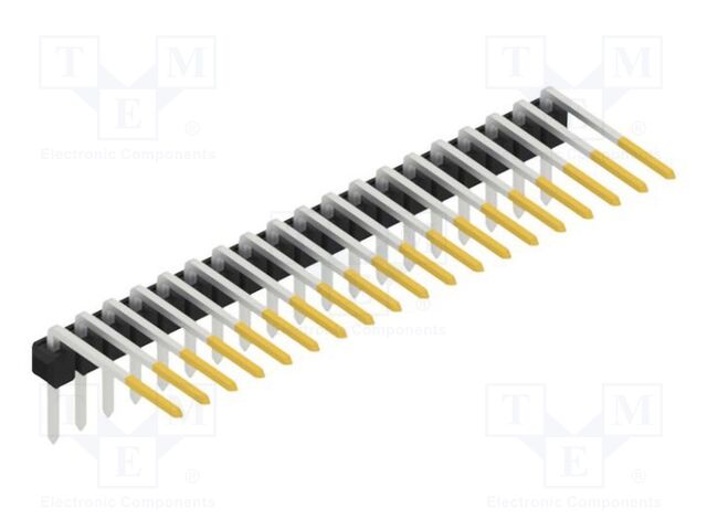 Connector: pin strips; pin header; male; PIN: 19; 2.54mm; THT; 1x19