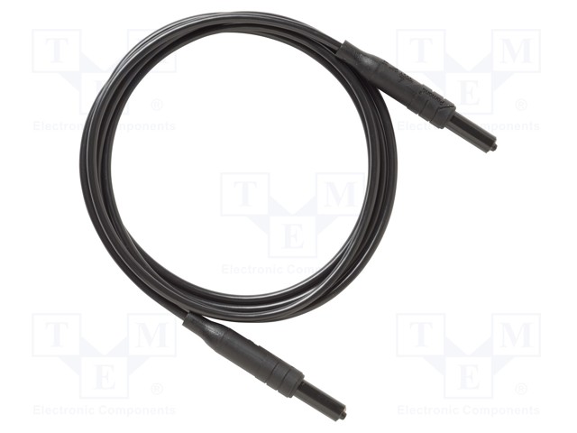 Test lead; 7A; 4mm banana plug-4mm banana plug; insulated; black