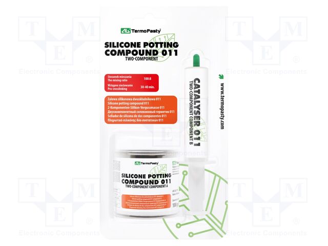 Silicone encapsulating compound; transparent; 108g; -50÷200°C