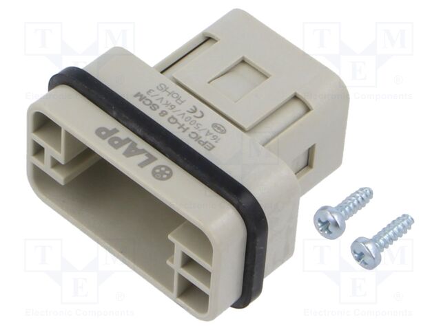Connector: HDC; contact insert; male; EPIC H-Q; PIN: 9; 8+PE; 16A