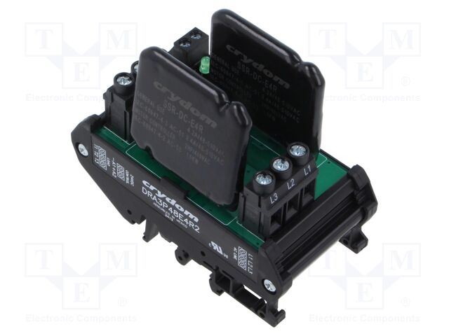 Relay: solid state; Ucntrl: 18÷28VDC; 4.2A; 48÷510VAC; 3-phase; DIN