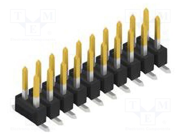 Connector: pin strips; pin header; male; PIN: 20; 2.54mm; SMT; 2x10