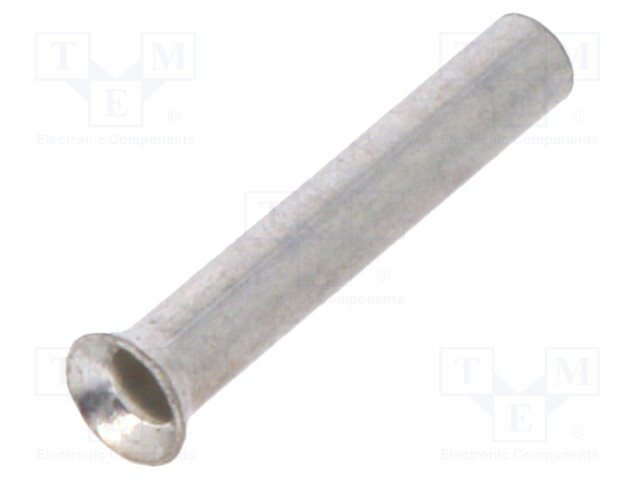 Bootlace ferrule; non-insulated; copper; 0.25mm2; 8mm; tinned