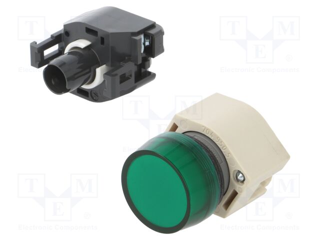 Control lamp; 22mm; 04; -40÷55°C; Ø22.3mm; IP65; Colour: green