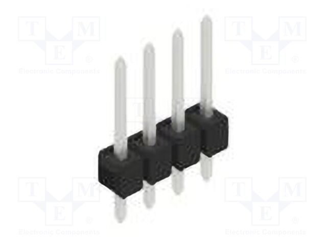 Connector: pin strips; pin header; male; PIN: 4; 2.54mm; THT; 1x4