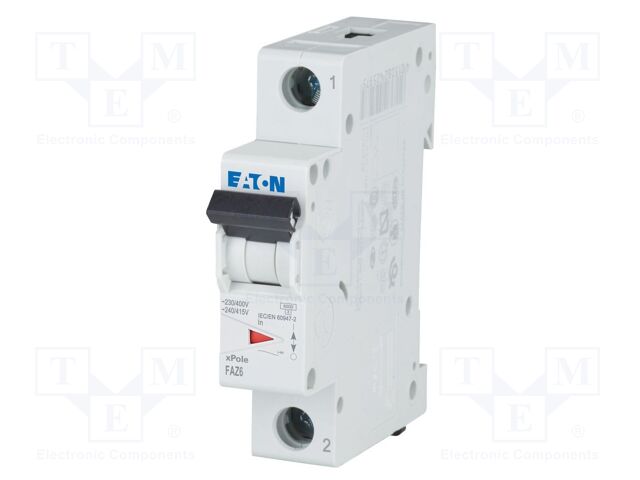 Circuit breaker; 230/400VAC; Inom: 2A; Poles: 1; Charact: K; 6kA