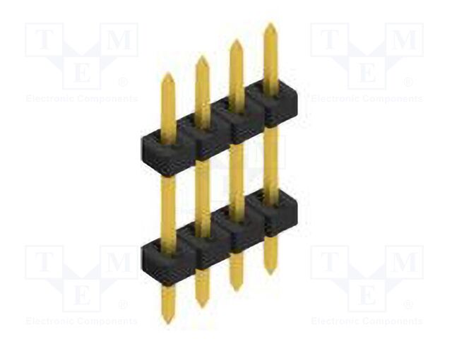 Connector: pin strips; pin header; male; PIN: 4; 2mm; THT; 1x4; 100V