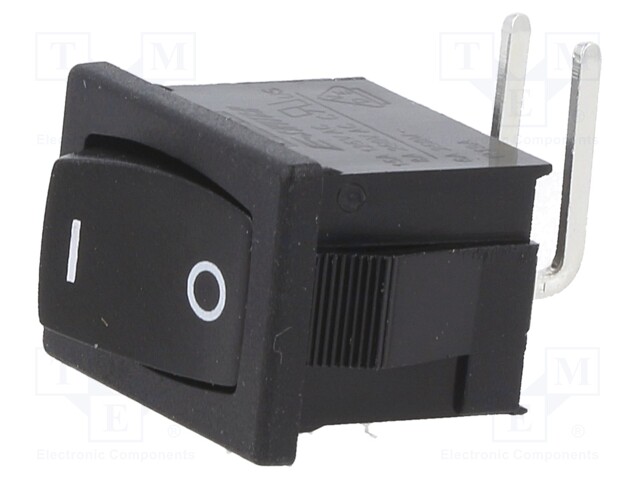 ROCKER SWITCH, SPST, 15A, 125VAC, BLACK