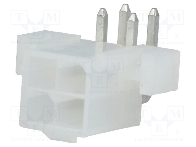 Socket; wire-board; male; Mini-Fit Jr; 4.2mm; PIN: 4; THT; holders