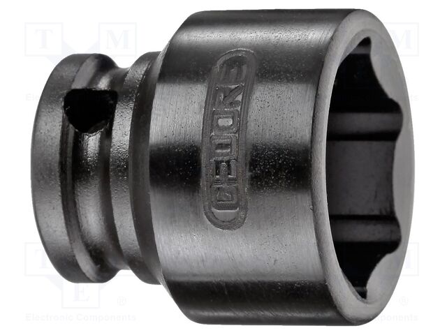 Socket; 6-angles,socket spanner; 15mm; 3/8"; steel
