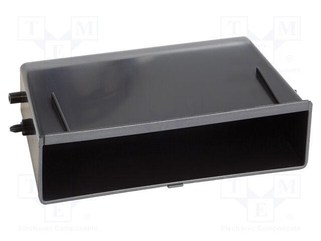 Radio box; universal; black; for 2 DIN facia plates