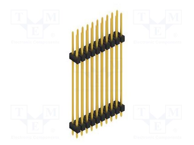 Connector: pin strips; pin header; male; PIN: 20; 2.54mm; THT; 2x10