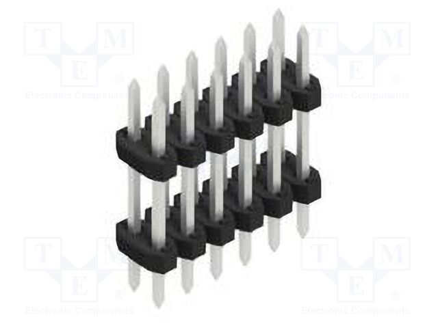 Connector: pin strips; pin header; male; PIN: 12; 2mm; THT; 2x6; 100V
