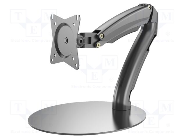 Stand; 6.5kg; 17÷27"; black; Arm len: 320mm; Dim: 420x250x380mm