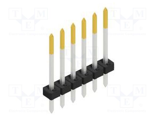 Connector: pin strips; pin header; male; PIN: 6; 2mm; THT; 1x6; 100V