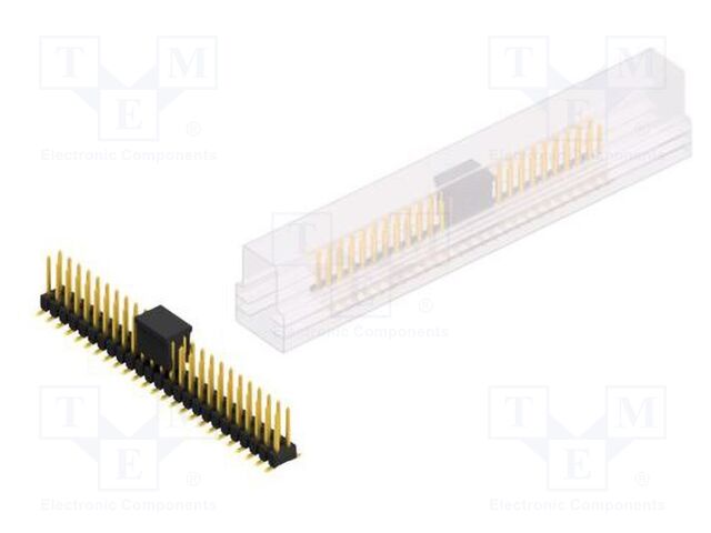 Connector: pin strips; pin header; male; PIN: 50; 2.54mm; SMT; 2x25