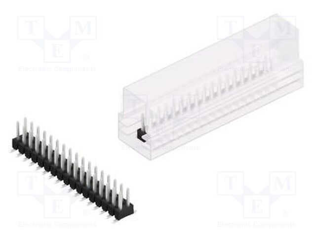 Connector: pin strips; pin header; male; PIN: 34; 2.54mm; SMT; 2x17