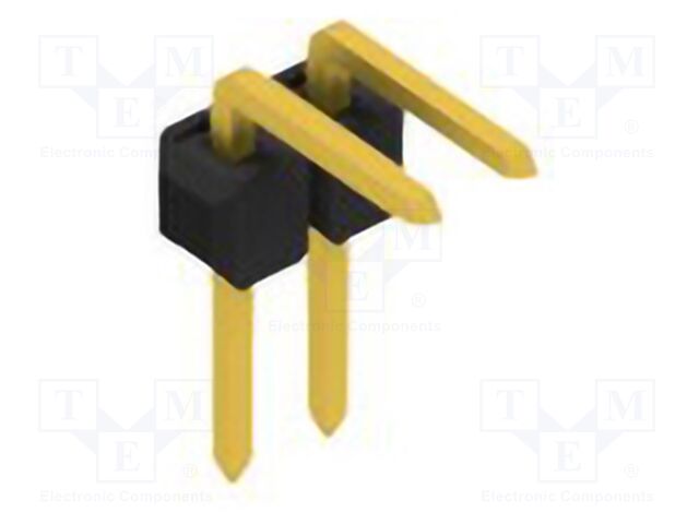 Connector: pin strips; pin header; male; PIN: 2; 2.54mm; THT; 1x2