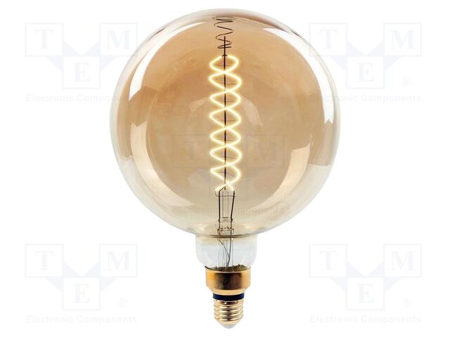 LED lamp; white warm; E27; 220÷240VAC; 500lm; P: 8W; 340°; 2000K