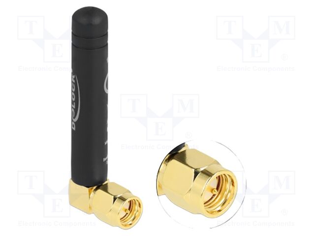 Antenna; LoRa,LPWAN,inner; black; SMA; screw-in; male; 25W; 50Ω