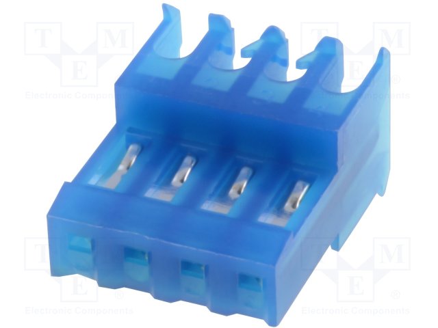 Plug; wire-board; female; PIN:4; 2.54mm; IDC; for cable; 26AWG