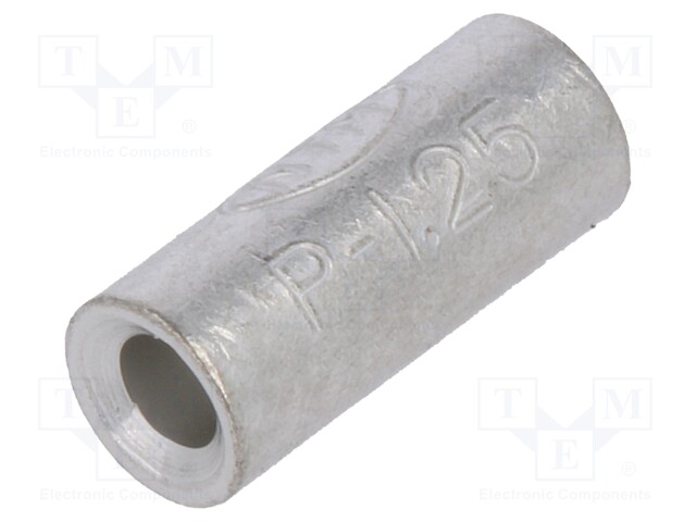 Butt splice; 0.25÷1.65mm2; crimped; for cable; non-insulated