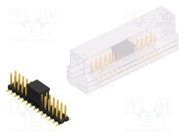 Connector: pin strips; pin header; male; PIN: 28; 2.54mm; SMT; 2x14
