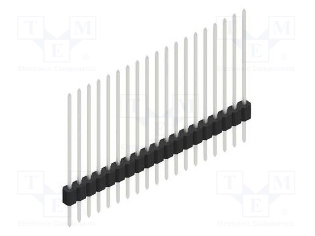 Connector: pin strips; pin header; male; PIN: 19; 1.27mm; THT; 1x19