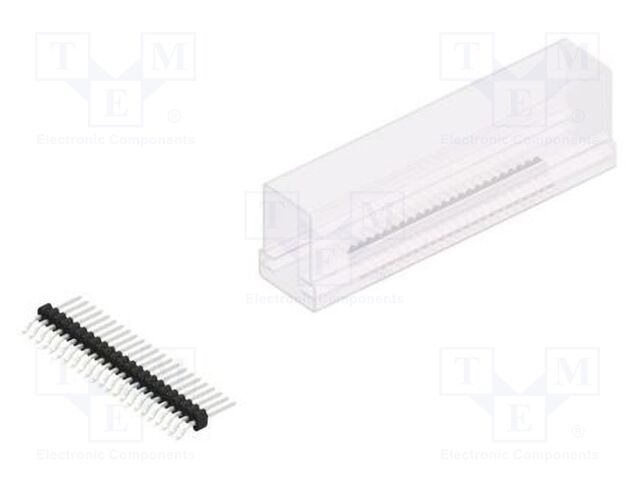 Connector: pin strips; pin header; male; PIN: 23; 1.27mm; SMT; 1x23