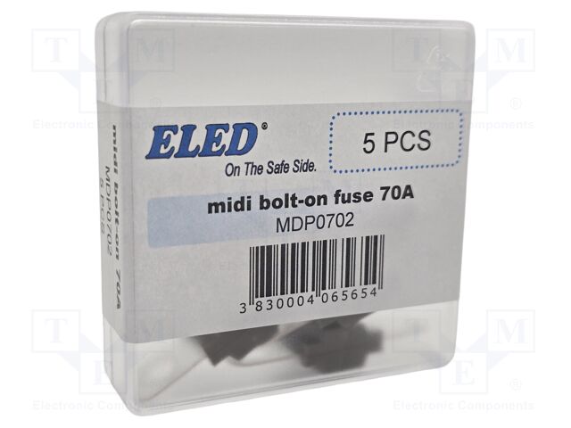 Fuse: fuse; 70A; 58VDC; automotive; 41mm; M5 screw; 41x12x8.24mm