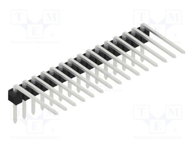 Connector: pin strips; pin header; male; PIN: 15; 2.54mm; THT; 1x15