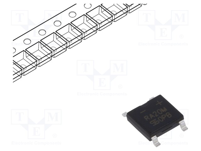 Bridge rectifier: single-phase; Urmax: 1kV; ABS; Ifsm: 50A; If: 2A