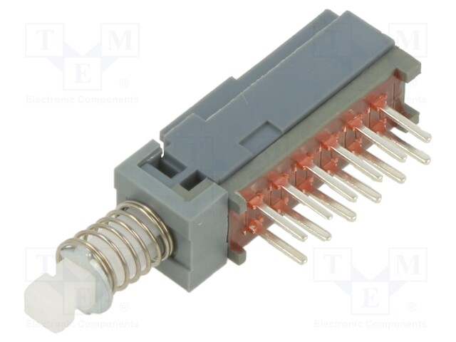 Switch: push-button; Pos: 2; 4PDT; 0.1A/30VDC; ON-(ON)