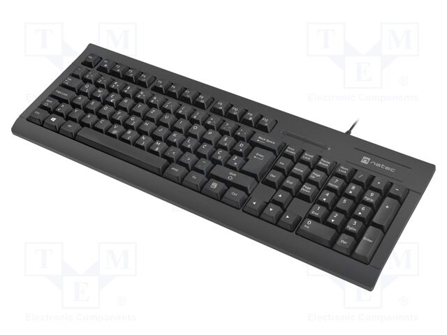 Keyboard; black; USB A; HR layout,wired; Len: 1.5m; No.of butt: 105
